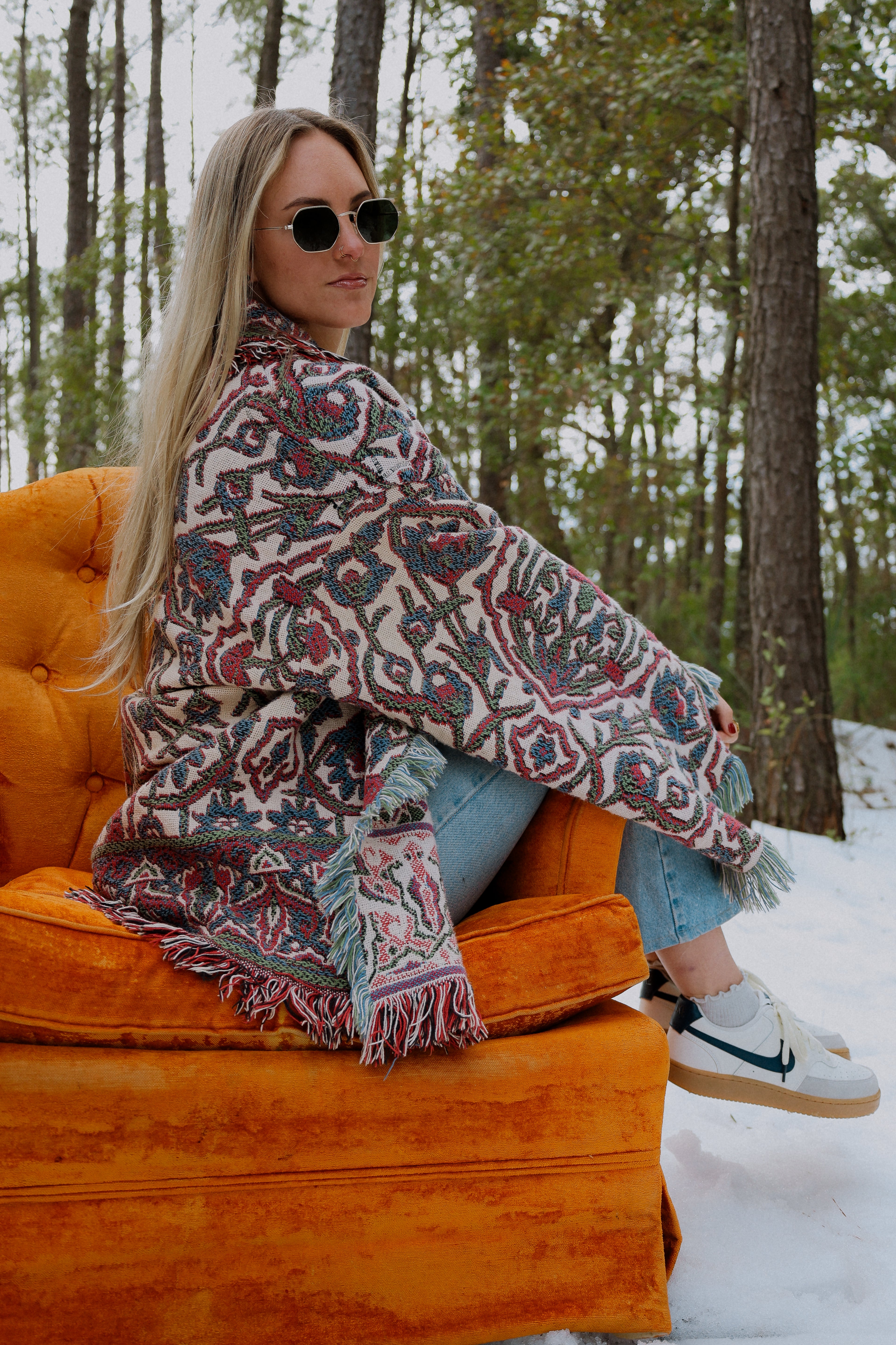 “Seasonal Obsession” Throw Cardigan